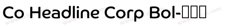 Co Headline Corp Bol字体转换